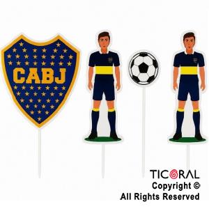 KIT DECO TORTA BOCA (12 UNIDADES)